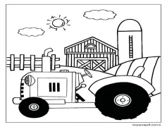 Traktör Boyama Sayfası