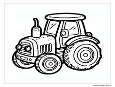 Traktör Çekme Boyama Sayfası
