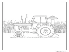 Traktör çok güzel çiz Boyama Sayfası