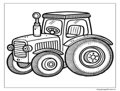 Traktör ücretsiz çiz Boyama Sayfası