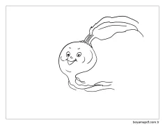 Turp Eğlencesi Boyama Sayfası