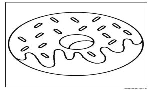 Ücretsiz Donut Boyama Sayfası