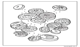 Ücretsiz Donutlar Boyama Sayfası