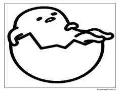 Ücretsiz Gudetama Boyama Sayfası