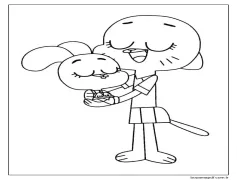Ücretsiz Gumball Boyama Sayfası