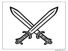 Ücretsiz Kılıç Boyama Sayfası