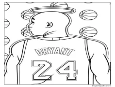 Ücretsiz Kobe Bryant Çocuklar İçin Boyama Sayfası