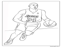 Ücretsiz Kobe Bryant Resim Boyama Sayfası