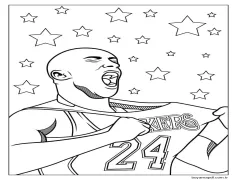 Ücretsiz Kobe Bryant Yazdırılabilir Boyama Sayfası