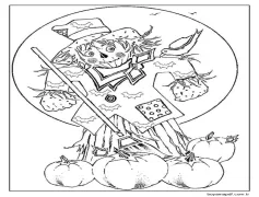 Ücretsiz Korkuluk Boyama Sayfası