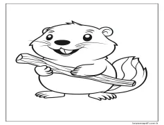 Ücretsiz Kunduz Çizimi Boyama Sayfası