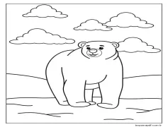 Ücretsiz Kutup Ayısı Boyama Sayfası