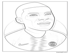 Ücretsiz Kylian Mbappe Çocuklar İçin Boyama Sayfası