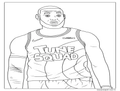 Ücretsiz LeBron James Baskı İçin Boyama Sayfası