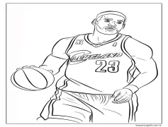 Ücretsiz LeBron James Yazdırılabilir Boyama Sayfası