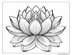 Ücretsiz Lotus Boyama Sayfası