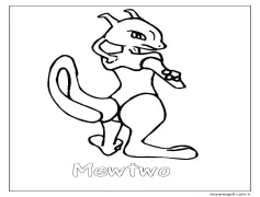Ücretsiz Mewtwo Boyama Sayfası