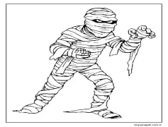 Ücretsiz Mumya Yazdır Boyama Sayfası