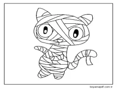 Ücretsiz Mumya Yazdırılabilir Boyama Sayfası