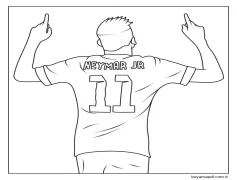 Ücretsiz Neymar Çocuklar İçin Boyama Sayfası