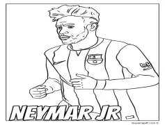 Ücretsiz Neymar Resim Boyama Sayfası