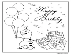 Ücretsiz Olaf Boyama Sayfası