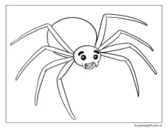 Ücretsiz Örümcek Görsel Boyama Sayfası