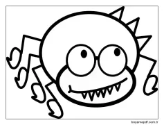 Ücretsiz Örümcek Yazdırılabilir Boyama Sayfası