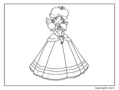 Ücretsiz Prenses Daisy Boyama Sayfası