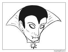 Ücretsiz Vampir Çocuklar İçin Boyama Sayfası