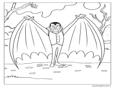 Ücretsiz Vampir Görsel Boyama Sayfası