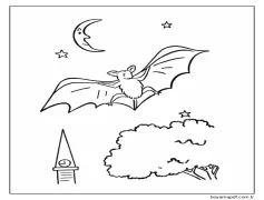 Ücretsiz Yarasa Boyama Sayfası