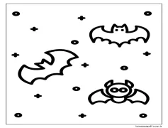 Ücretsiz Yarasa Resmi Boyama Sayfası