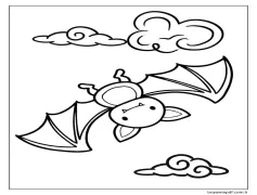 Ücretsiz Yarasa Yazdırılabilir Boyama Sayfası