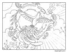 Ücretsiz yazdırılabilir Anka Kuşu Boyama Sayfası