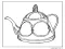 Ücretsiz Yazdırılabilir Çaydanlık Çiz Boyama Sayfası