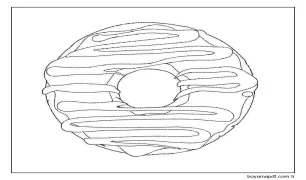 Ücretsiz Yazdırılabilir Donut Boyama Sayfası