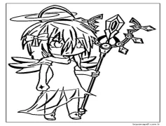 Ücretsiz yazdırılabilir Gacha Life Boyama Sayfası