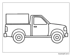Ücretsiz Yazdırılabilir Kamyonet Çizimleri Boyama Sayfası