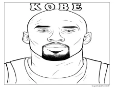 Ücretsiz Yazdırılabilir Kobe Bryant Boyama Sayfası