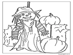 Ücretsiz Yazdırılabilir Korkuluk Boyama Sayfası