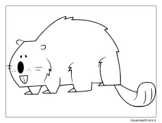 Ücretsiz Yazdırılabilir Kunduz Boyama Sayfası