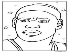Ücretsiz Yazdırılabilir LeBron James Boyama Sayfası