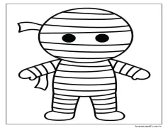 Ücretsiz Yazdırılabilir Mumya Boyama Sayfası