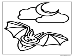 Ücretsiz Yazdırılabilir Yarasa Boyama Sayfası