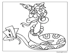 Ücretsiz Yazdırılabilir Yılan Boyama Sayfası