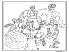 Ücretsiz Yenilmezler Boyama Sayfası