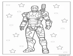 Ücretsiz Yenilmezler Görseli Boyama Sayfası