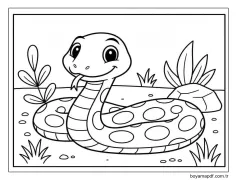 Ücretsiz Yılan Boyama Sayfası