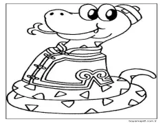 Ücretsiz Yılan Çocuklar İçin Boyama Sayfası